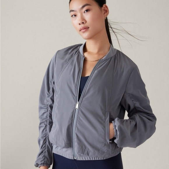 Athleta | Wayfarer Bomber Jacket in Full Zip Long Sleeve | Sz M - Picture 1 of 13